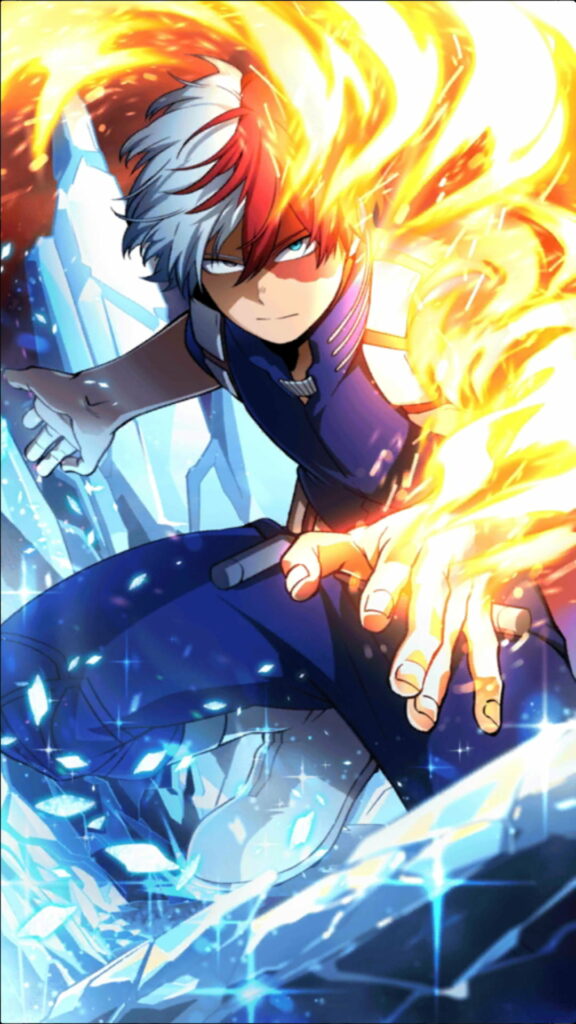 HD Wallpaper featuring Shoto Todoroki from My Hero Academia in 1080p resolution