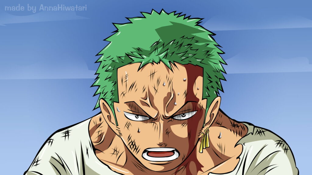 Legendary Swordsman of One Piece: Roronoa Zoro Unleashed in Stunning HD Wallpaper