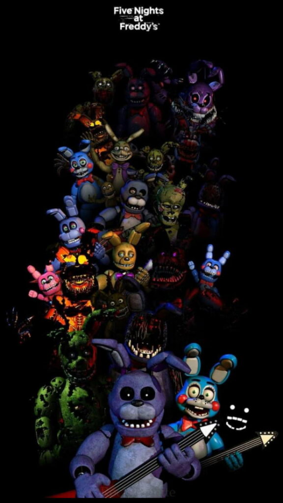 Friendly Frights: HD Wallpaper of Bonnie the Bunny from Five Nights at Freddy's