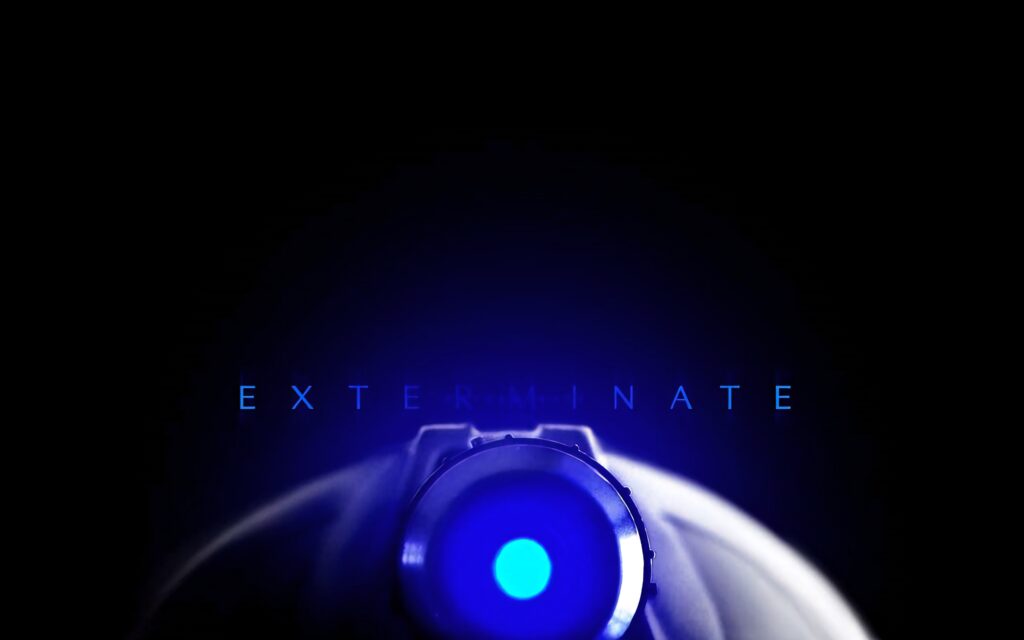 Exterminate! Iconic Daleks HD Wallpaper Background in Dark Design