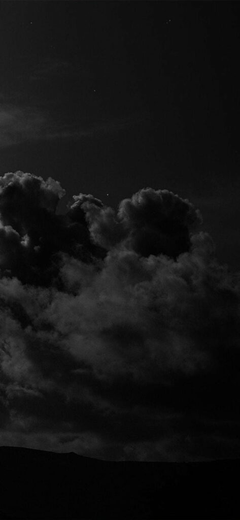 Moody Dark Cloud HD Wallpaper for iPhone – Atmospheric Black Background