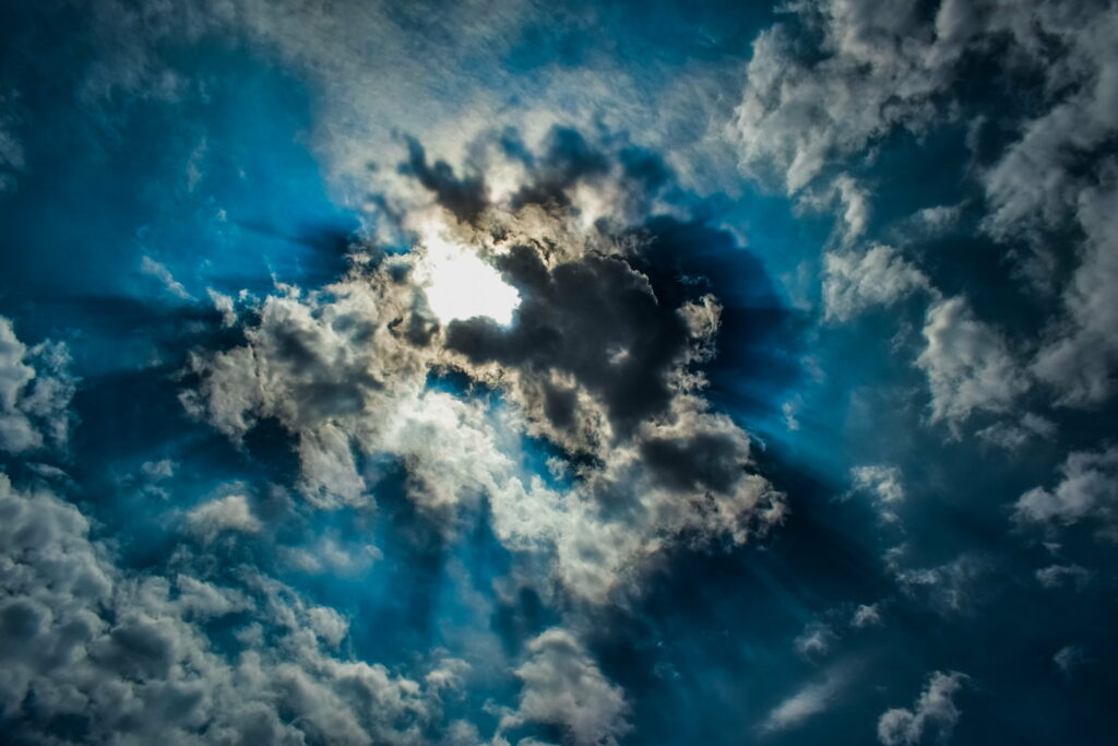 Stunning HD Wallpaper: Dramatic Sky & Sunlit Clouds Background