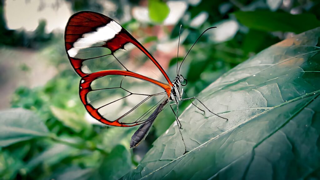 HD Glasswing Butterfly Wallpaper: Vibrant Nature Background
