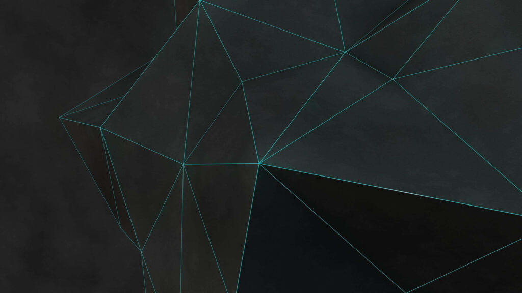 HD Minimalist Geometric Wallpaper: Dark Background with Turquoise Lines