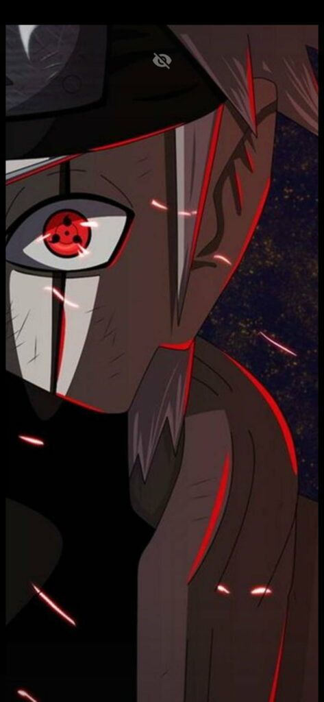 Kakashi's Dazzling Sharingan: HD Anime Phone Wallpaper