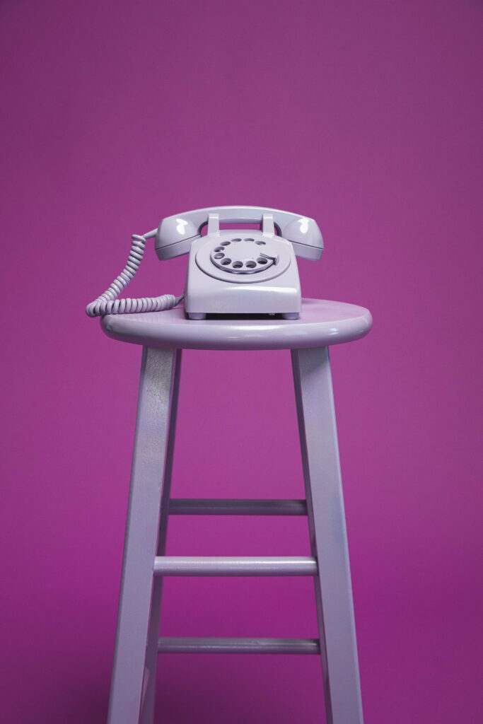 Lilac Majesty: A HD Phone Wallpaper of a Stool in Purple