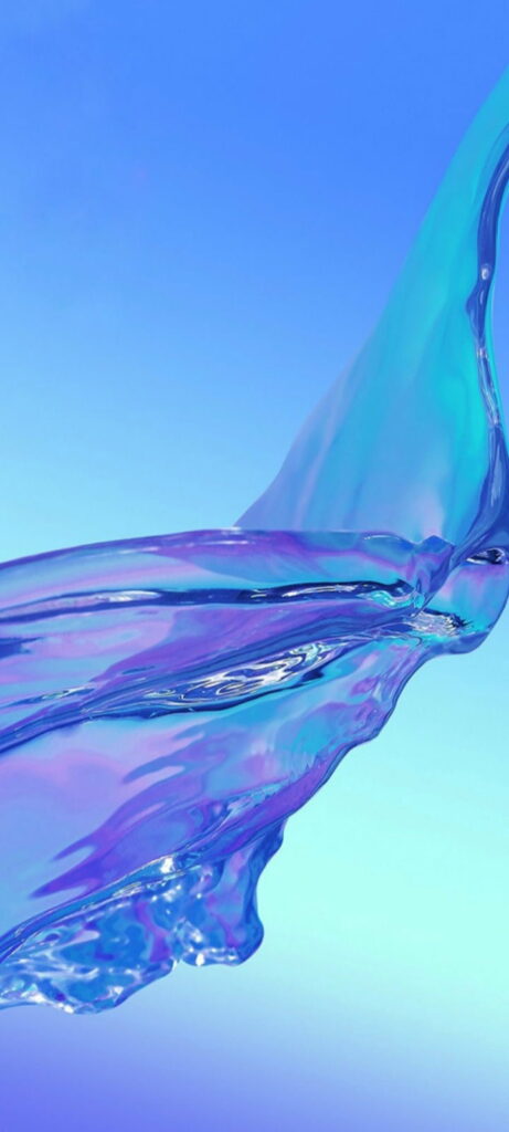 Blue and Purple Abstract Wave HD Wallpaper for Oppo A53 - Calm and Elegant Background Image