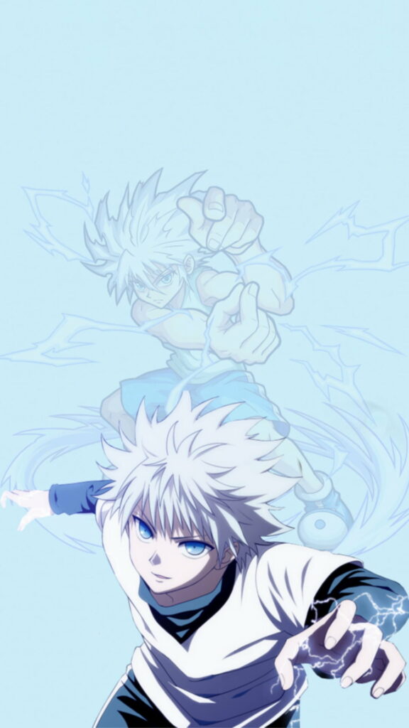 Electrifying HD Phone Wallpaper: Killua, The Powerhouse from Hunter x Hunter