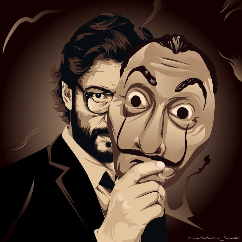 Mastermind of the Money Heist: A Captivating HD Wallpaper