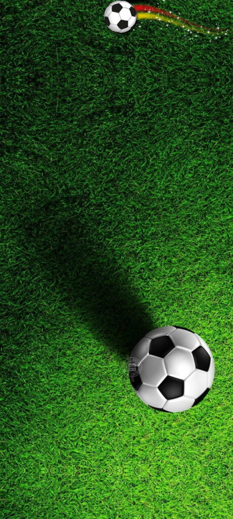 Cutting-edge Edge: A Stylish HD Phone Wallpaper with a Football-themed Notch Design