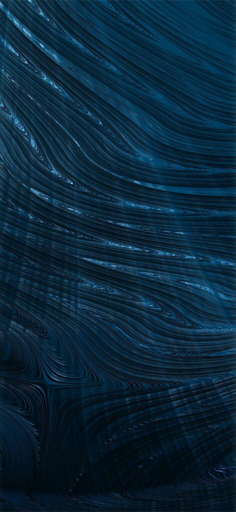 Deep blue abstract wallpaper for Xiaomi Redmi Note 7 with sleek wavy lines and modern elegance