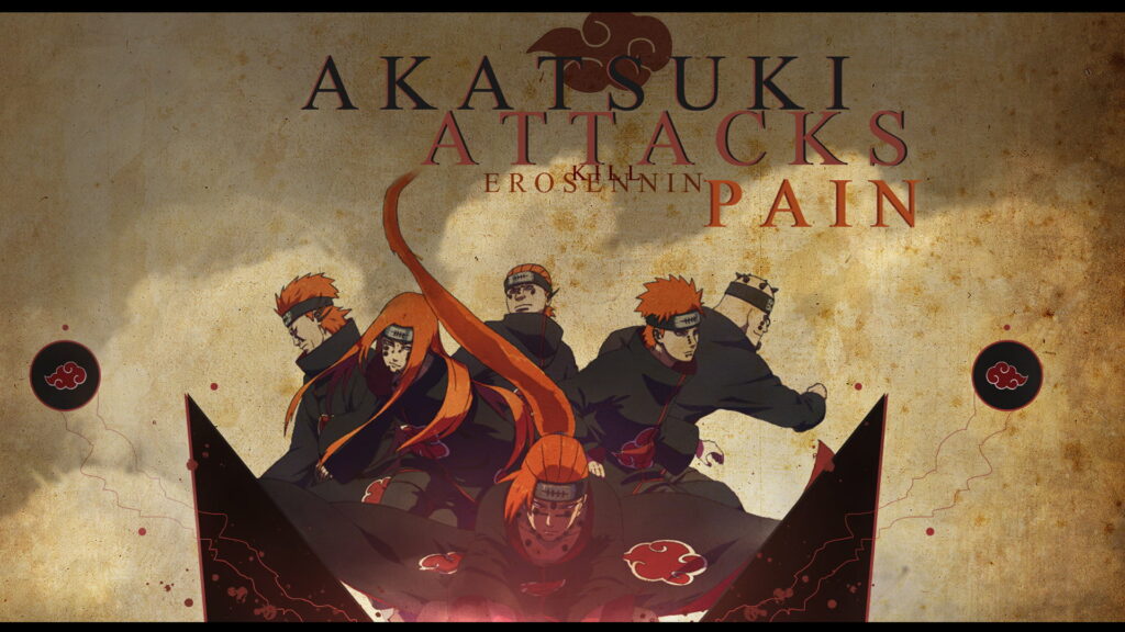 The Enigmatic Powers of Pain: An Akatsuki-Marked Naruto Unleashes His Fury - HD Wallpaper