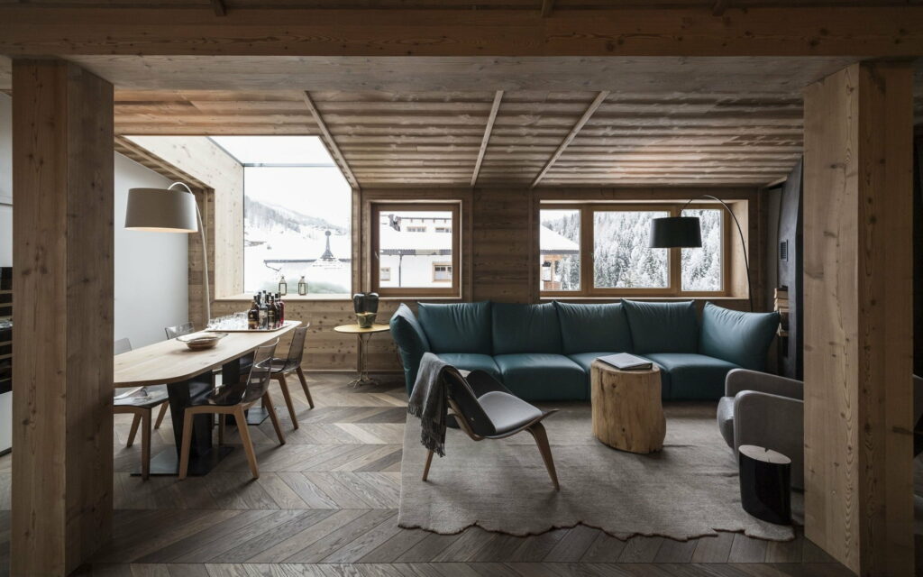 Cozy Wooden Haven: A Captivating Interior Retreat with Rustic Charm Wallpaper