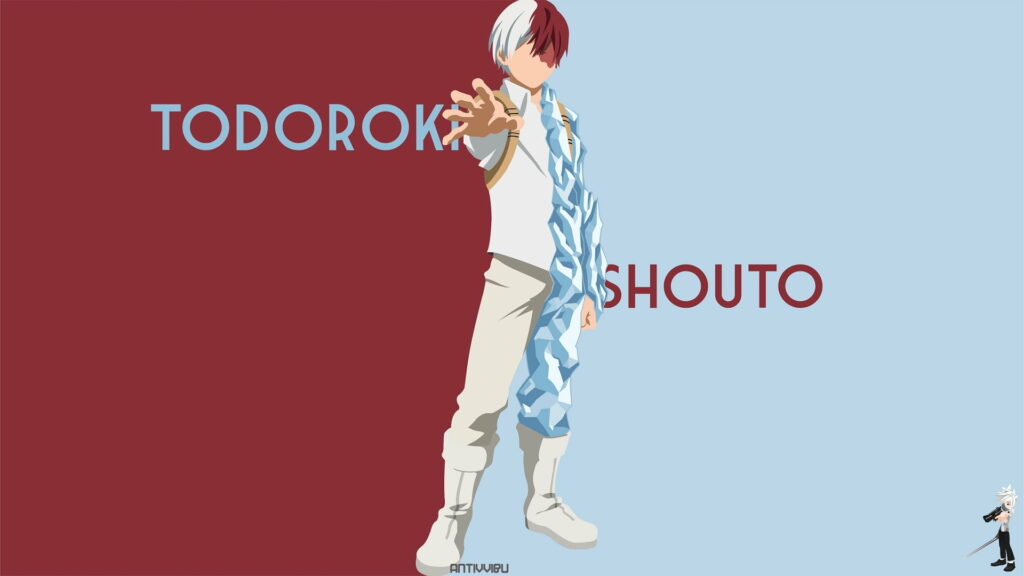 Frosty Perfection: HD Wallpaper of Shoto Todoroki from My Hero Academia Anime
