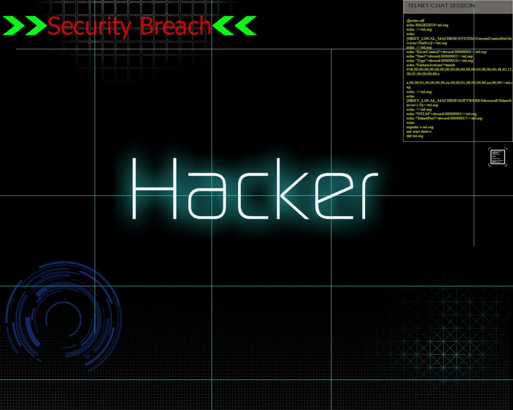 Cybersecurity Alert: Intrusion Detected Amidst Digital Artwork Wallpaper
