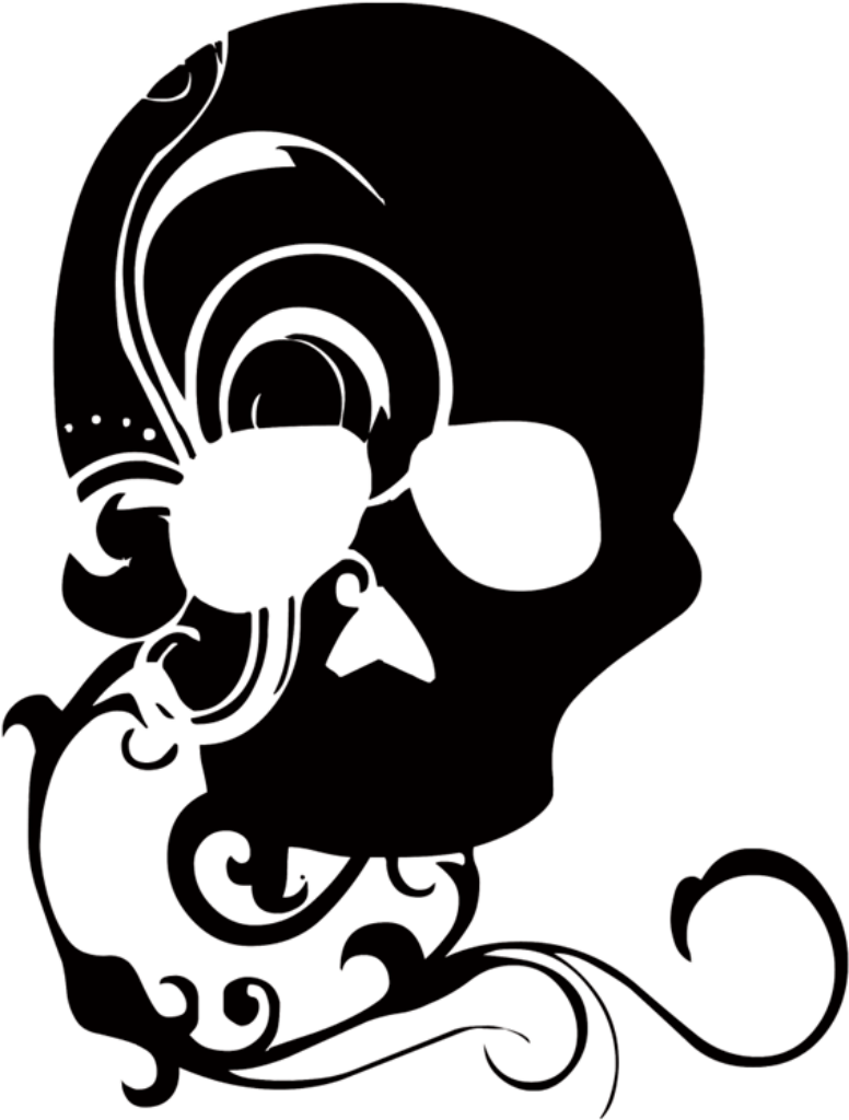 Stylized Skull Wallpaper Inspired by Hades - Bold & Mysterious Art