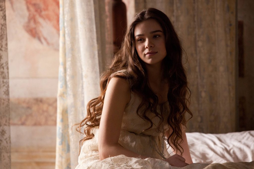 Hailee Steinfeld as Juliet in soft light wearing a period gown Romeo and Juliet 2013 wallpaper