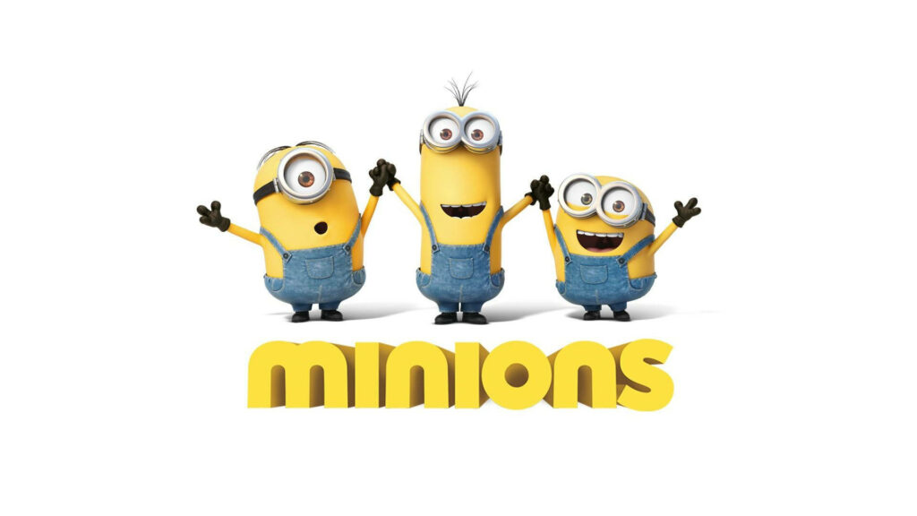 Holding Hands with the Minion Trio: A Cute Fanart Wallpaper!