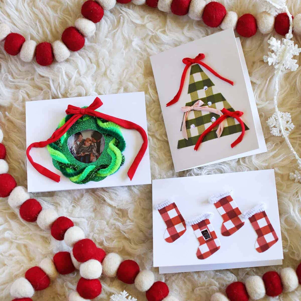 Festive Wallpaper: Handcrafted Holiday Cards with Cozy Backdrop