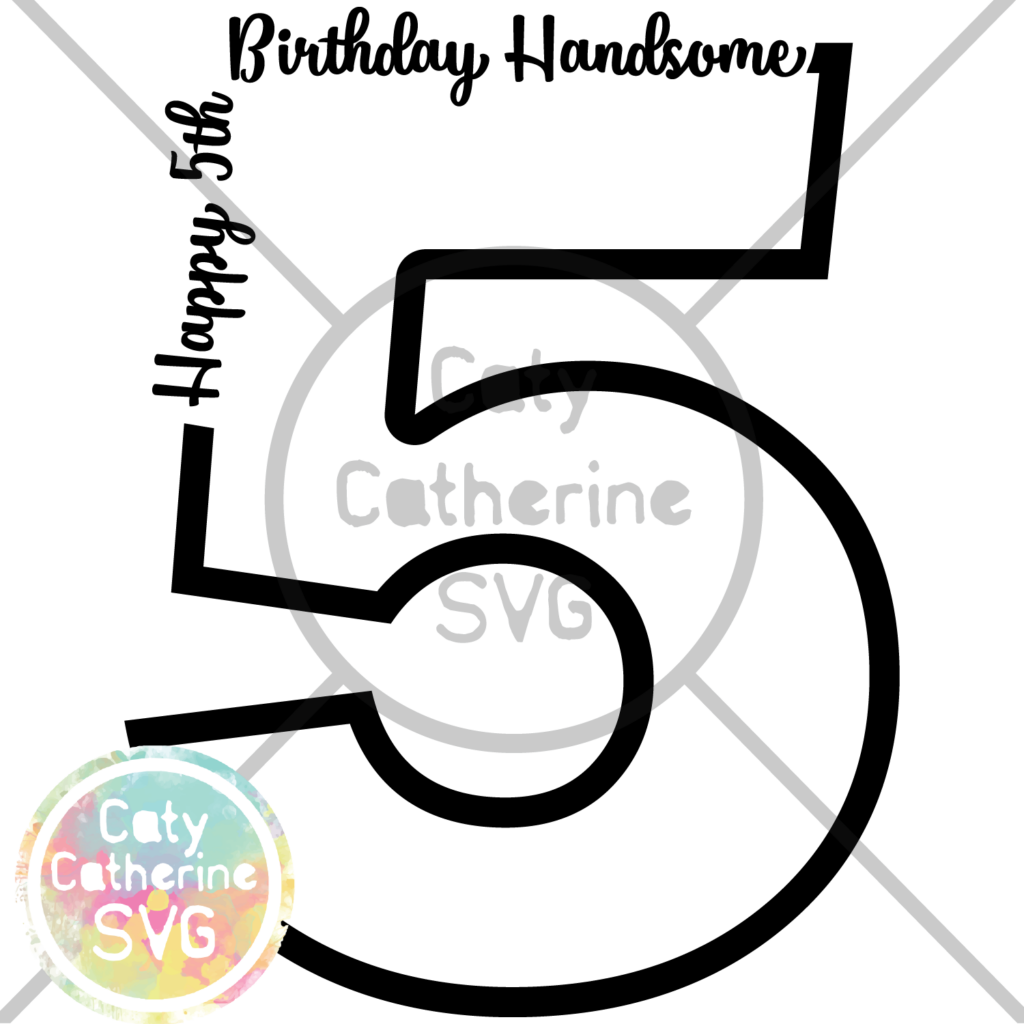 Colorful 5th Birthday Overlay Design - Happy 5th Birthday PNG Wallpaper