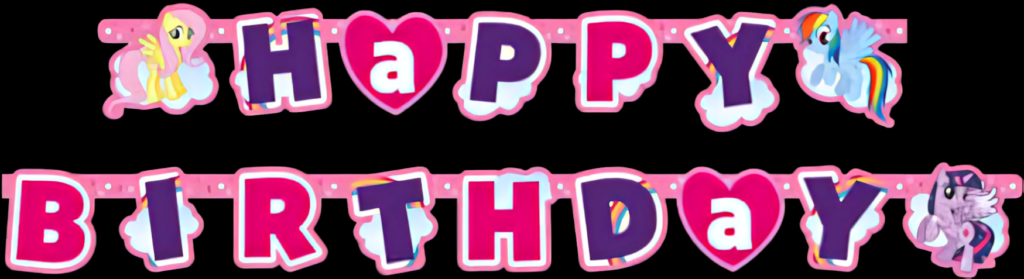 Colorful My Little Pony Birthday Banner - Perfect Party Decoration! Wallpaper