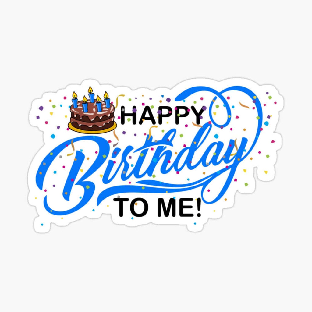 Festive Birthday Wallpaper: Bold 'Happy Birthday to Me!' Design
