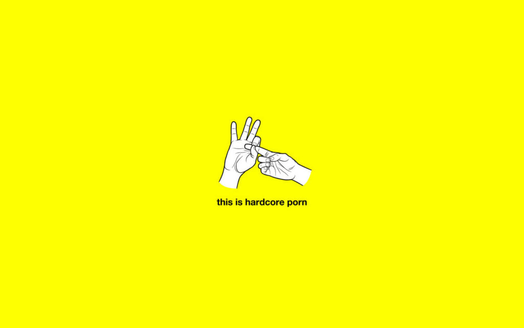 Bright Yellow Background with Bold Hands Gesture Wallpaper