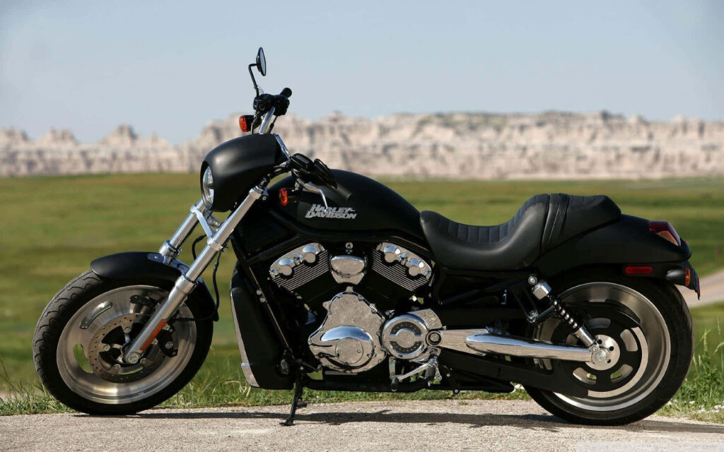 Sleek Harley-Davidson Wallpaper: Adventure Meets Serene Landscapes