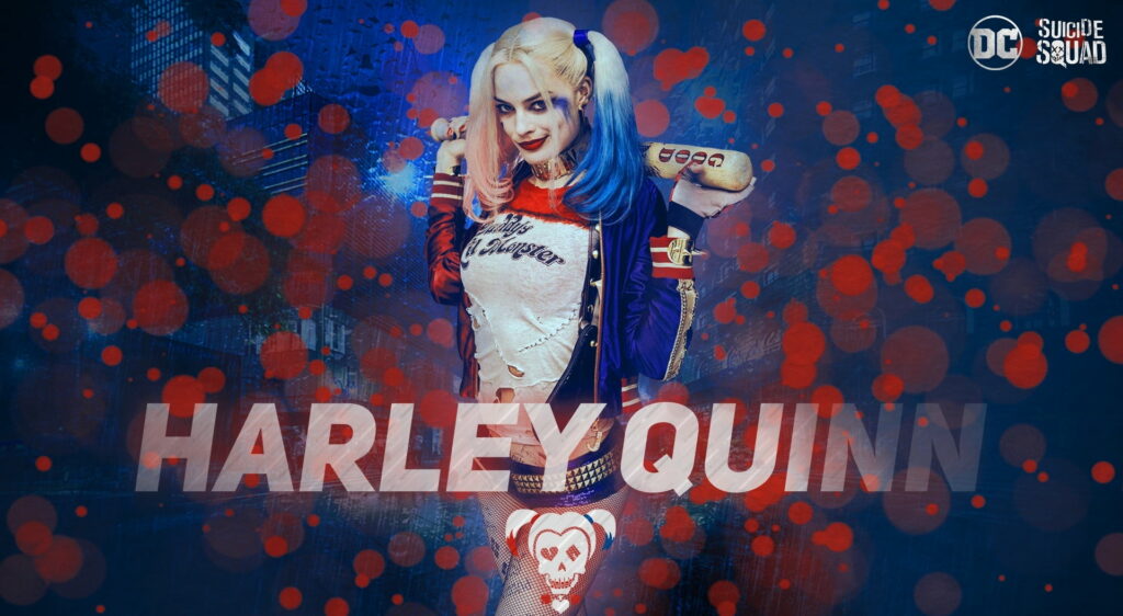 Harley Quinn: The Iconic Villainess of Suicide Squad Takes the Spotlight in High-Definition Movie Wallpaper