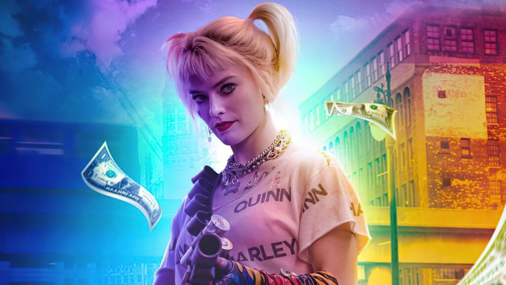 Unleashing the Fiery Spirit of Harley Quinn: A Captivating Superhero Digital Artwork as HD Wallpaper