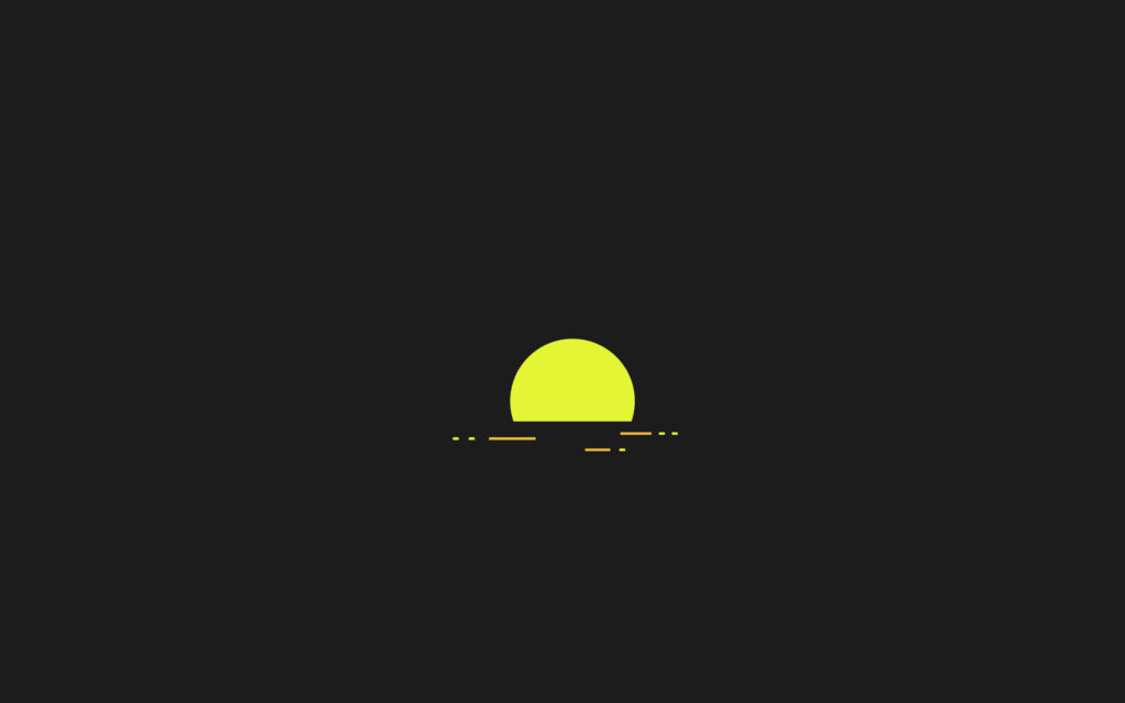 Harmony in Simplicity: Laptop Screen Art in Minimalist Sunset Wallpaper