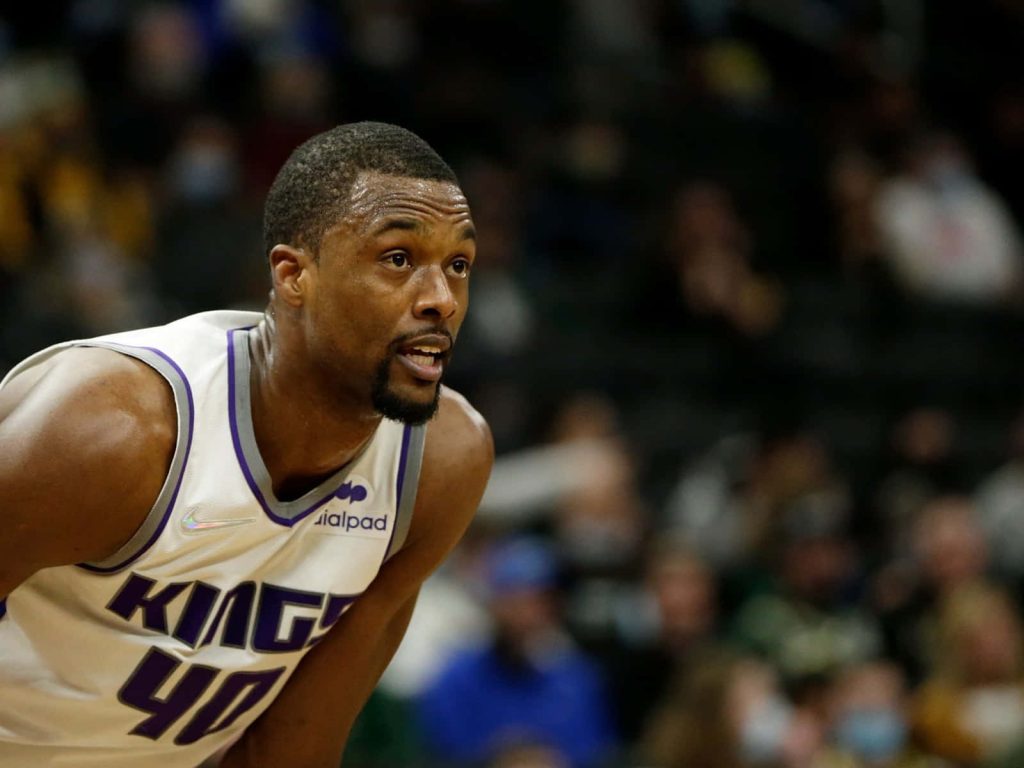 Harrison Barnes Sacramento Kings #40 intense game focus high-quality basketball wallpaper background