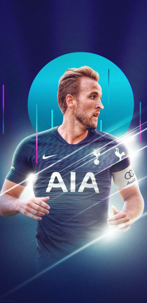 Vibrant Harry Kane Fanart Wallpaper in Tottenham Jersey