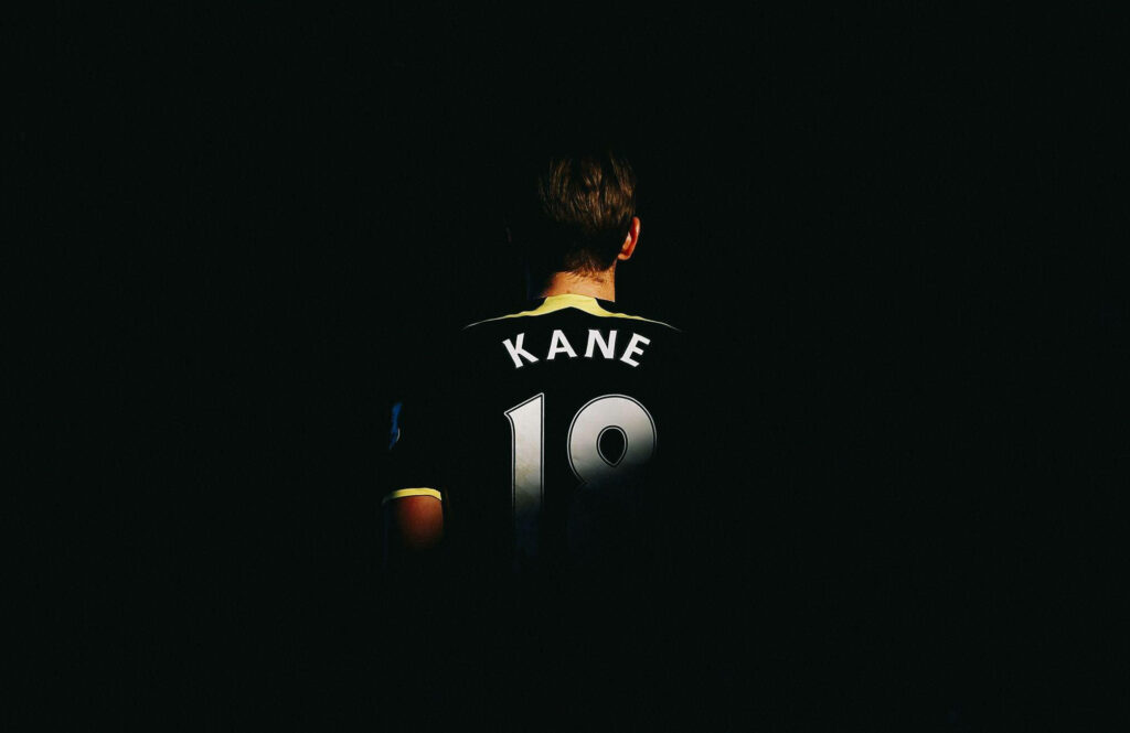Harry Kane Wallpaper: Bold Minimalist Design on Black Background