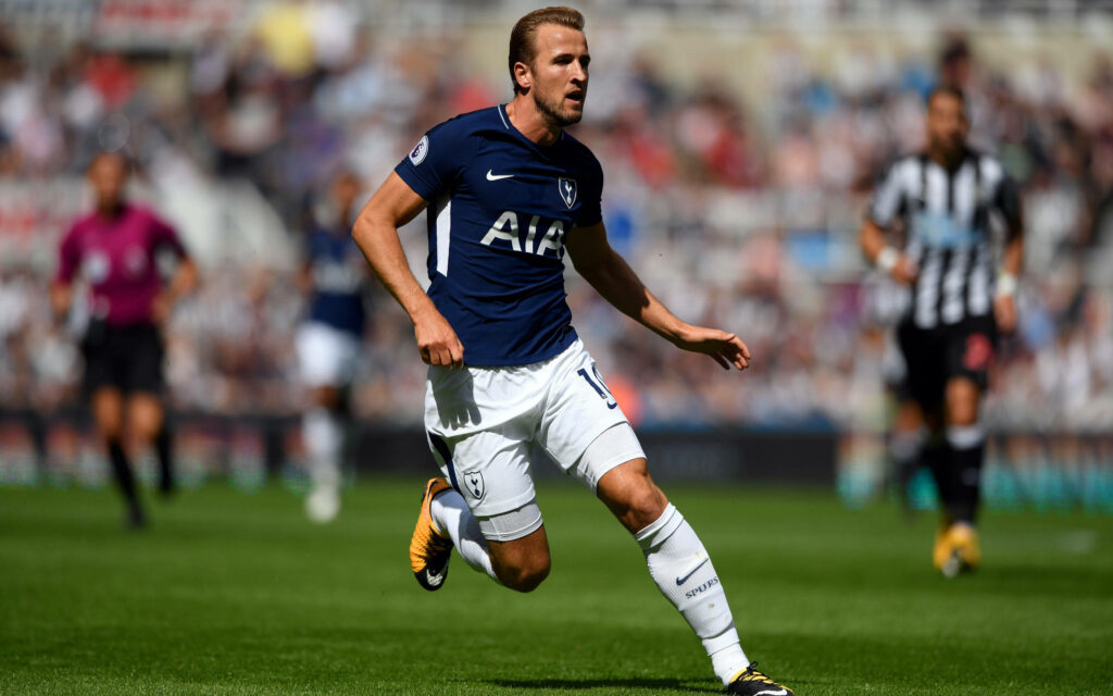 Harry Kane in Action: Tottenham Hotspur Match Wallpaper Background