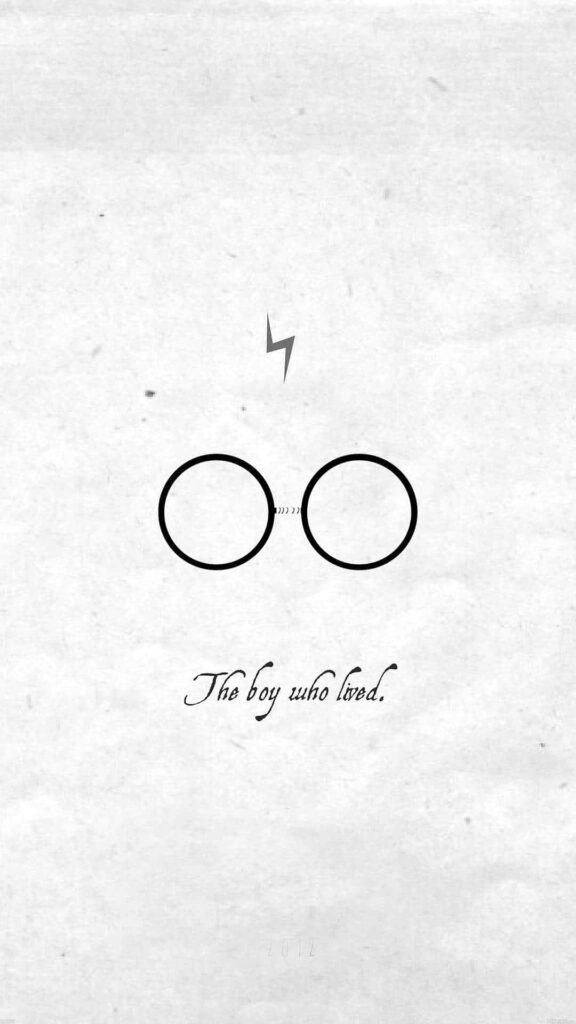 Harry Potter Minimalist Wallpaper: Iconic Glasses & Lightning Bolt