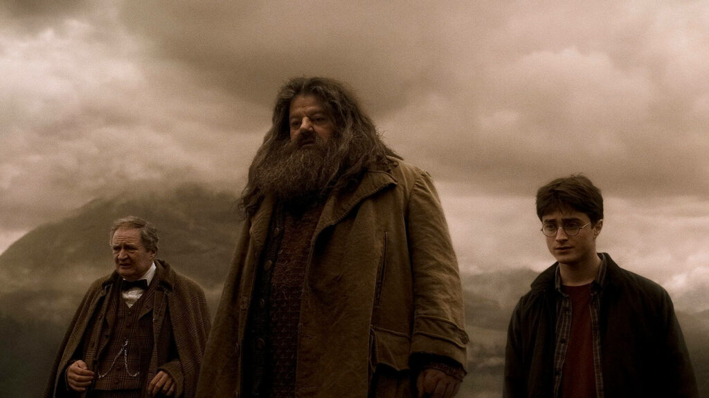 Harry Potter Outdoor Wallpaper: Moody Scene with Iconic Characters