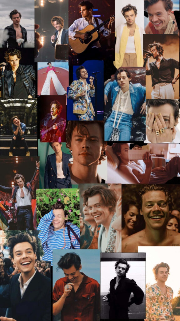 Evolution of Style: A Remarkable Tribute to Harry Styles' Fashion Journey Wallpaper