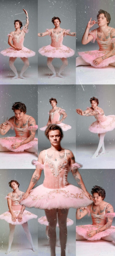 Whimsical Harry Styles Ballerina Wallpaper: Fun & Artistic Background