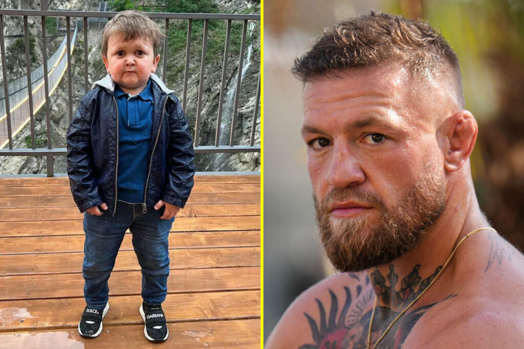 Hasbulla & Conor McGregor Wallpaper: Intense Gaze & Confident Stance