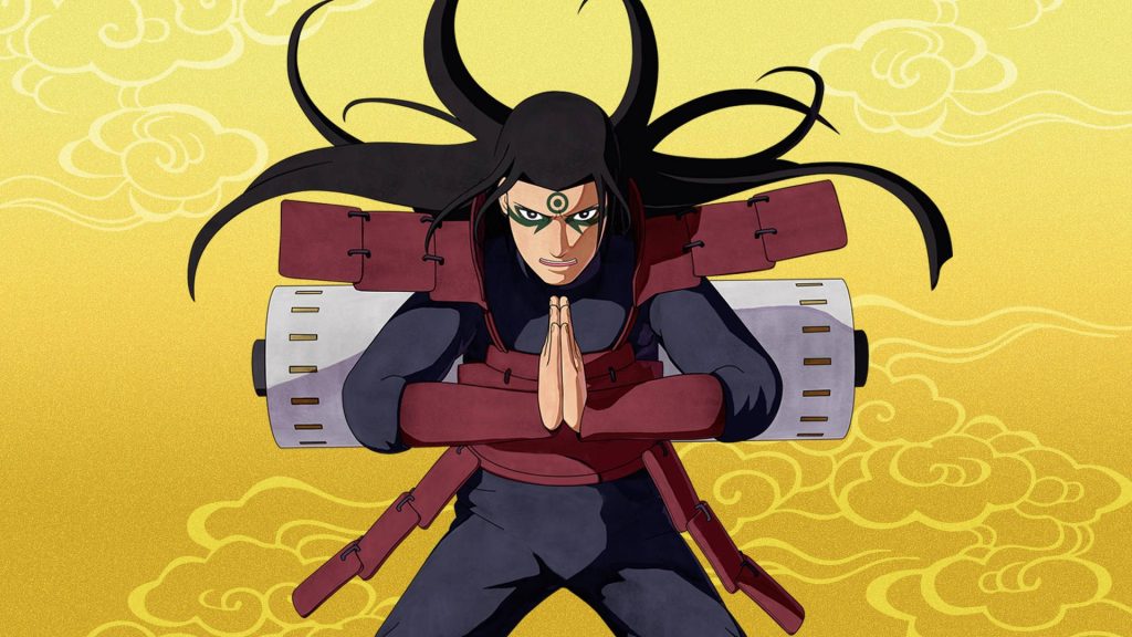 Hashirama Senju in Sage Mode red armor performing jutsu seal anime wallpaper background