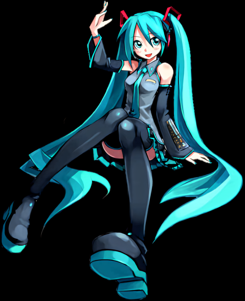 Cheerful Hatsune Miku Wallpaper: Captivating Vocaloid Character Art