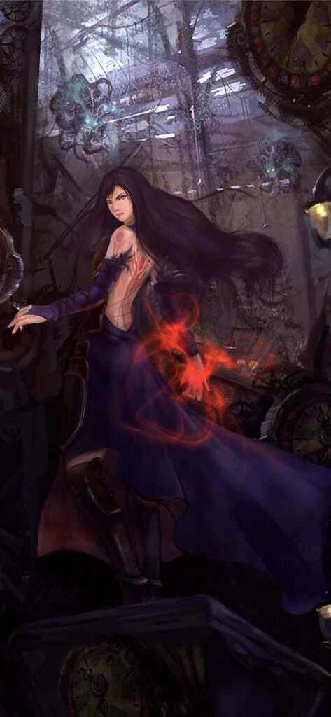 Haunting Castlevania Wallpaper: Dark Gothic Scene with Mysterious Character