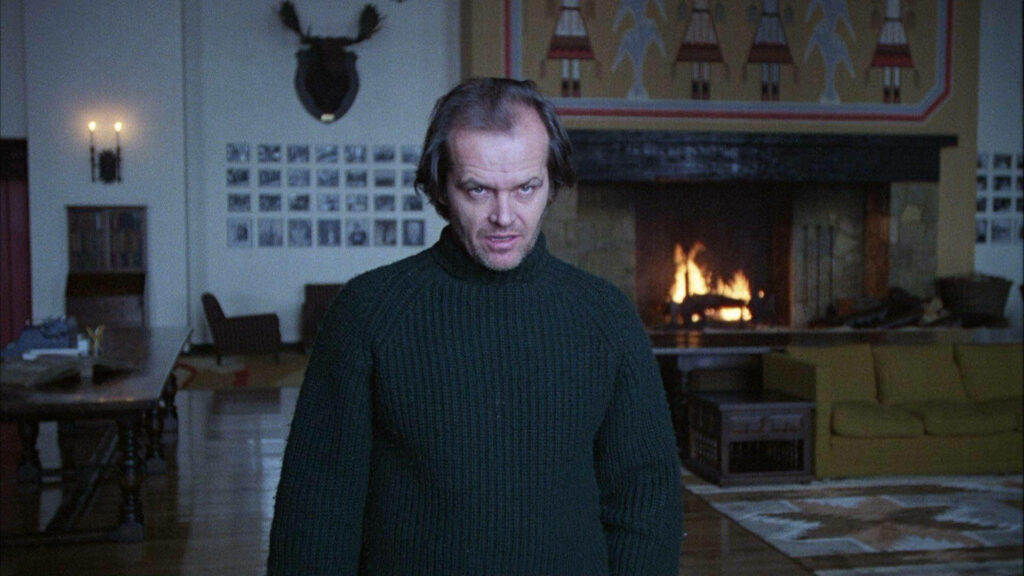 Haunting Jack Nicholson Wallpaper: Unsettling Shining Scene