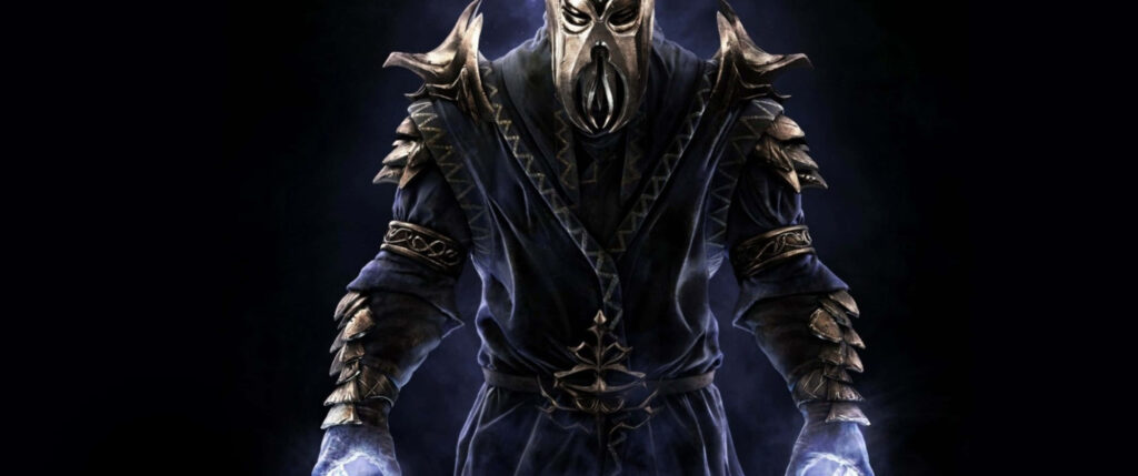 Ornate Skeleton Wallpaper: Dark, Eerie Armor & Glowing Eyes