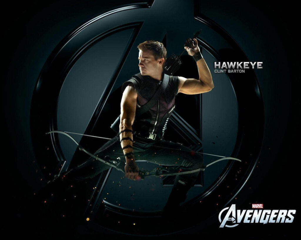 Bold Avengers Wallpaper: Hawkeye With Bow & Arrow Background