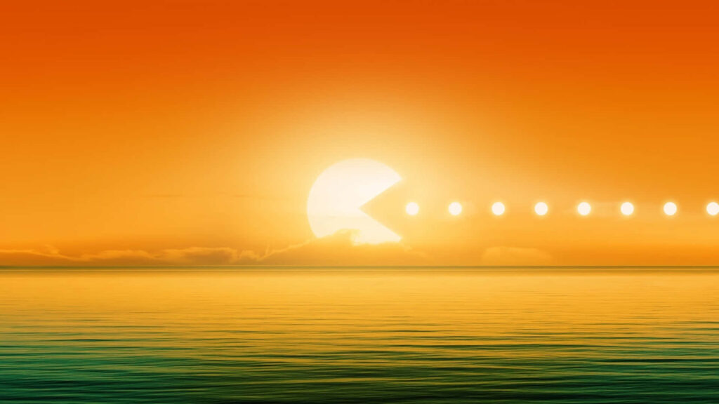 Bringing Back the Arcade Magic: Unleash HD Pacman's Vibrant Retro Candor in a Captivating Image Wallpaper