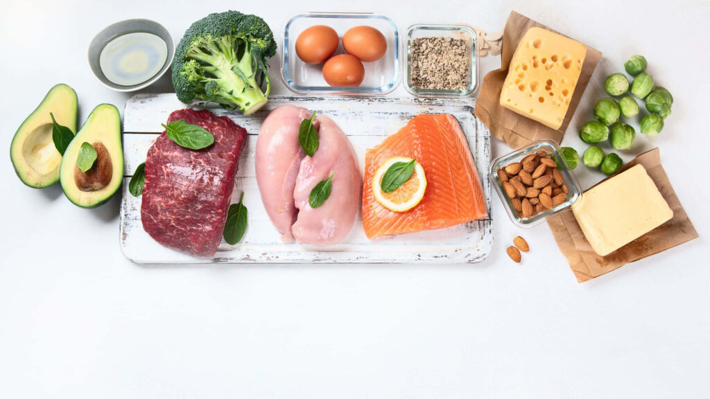 Healthy Food Layout: Balanced Meal Inspiration Wallpaper Background