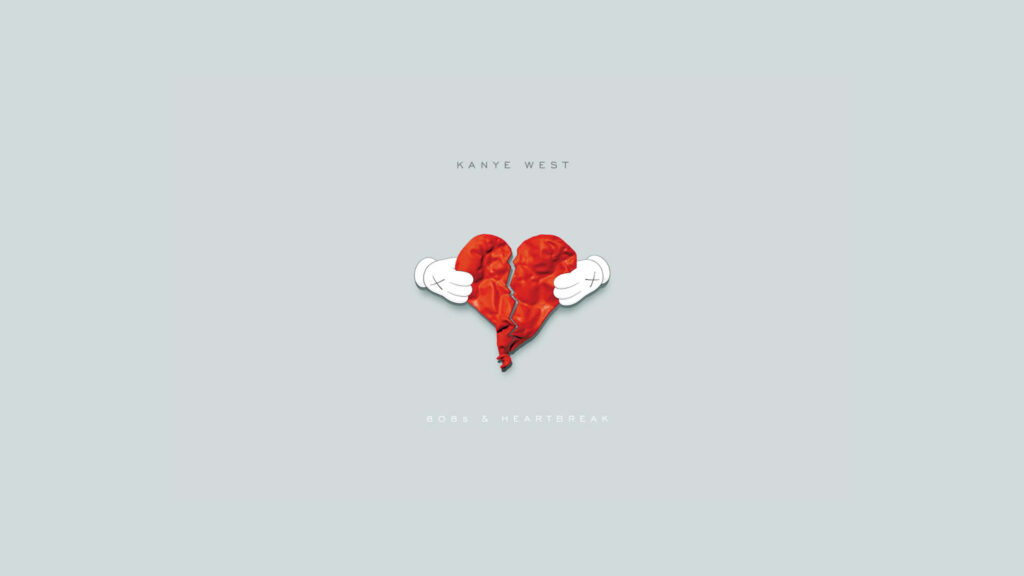 Heart Design Wallpaper: Mended Love on Light Grey Background