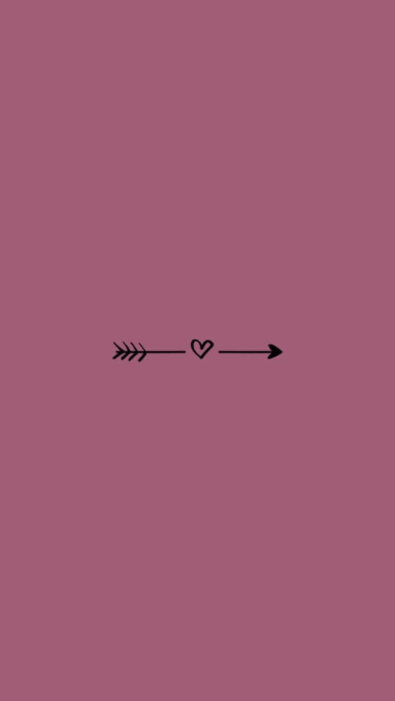 Heart Pierced by Arrow Wallpaper: Cute Mauve iPhone Lock Screen Design